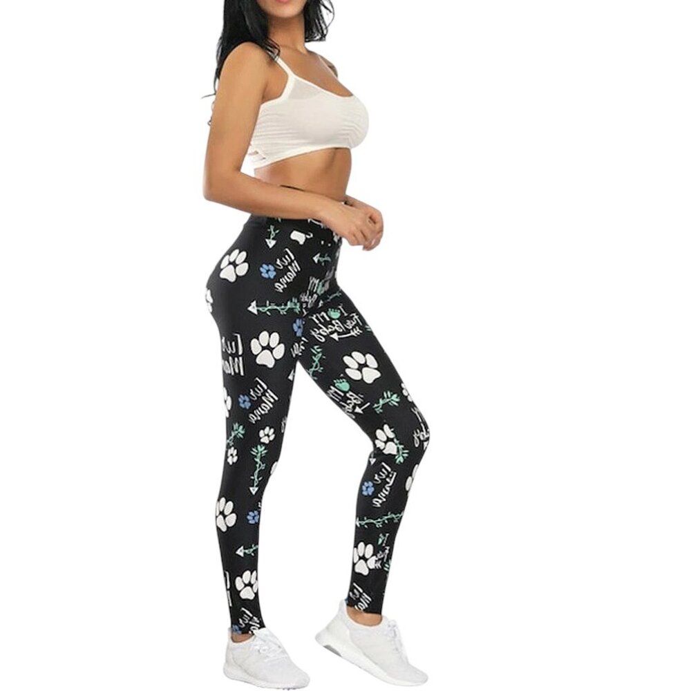 Karmen Anne Fur Mama Paw Print Leggings OS 4–14 - Picture 3 of 6